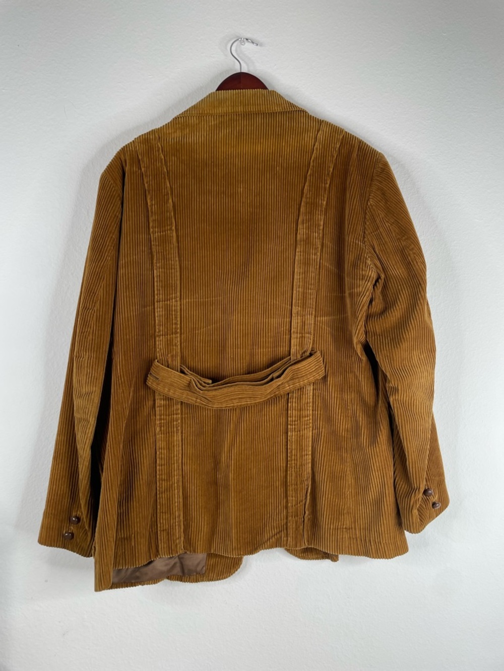 Vintage 70s Wide Wale Corduroy Blazer Men's 42R Brown Japan Made Sport Coat - Picture 2 of 7